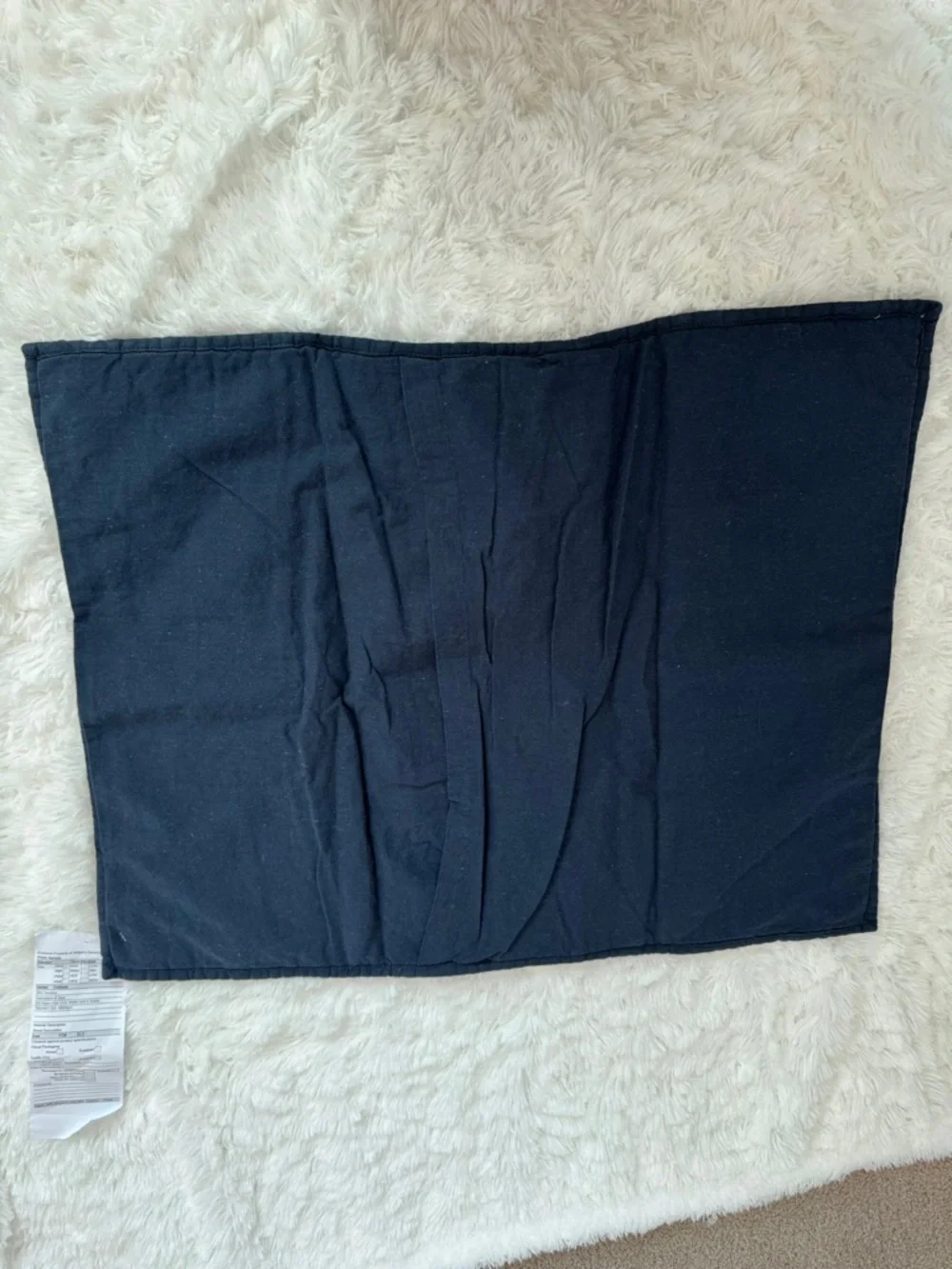 NWT Pottery Barn European Flax Linen Waffle Quilted Standard Sham in Midnight